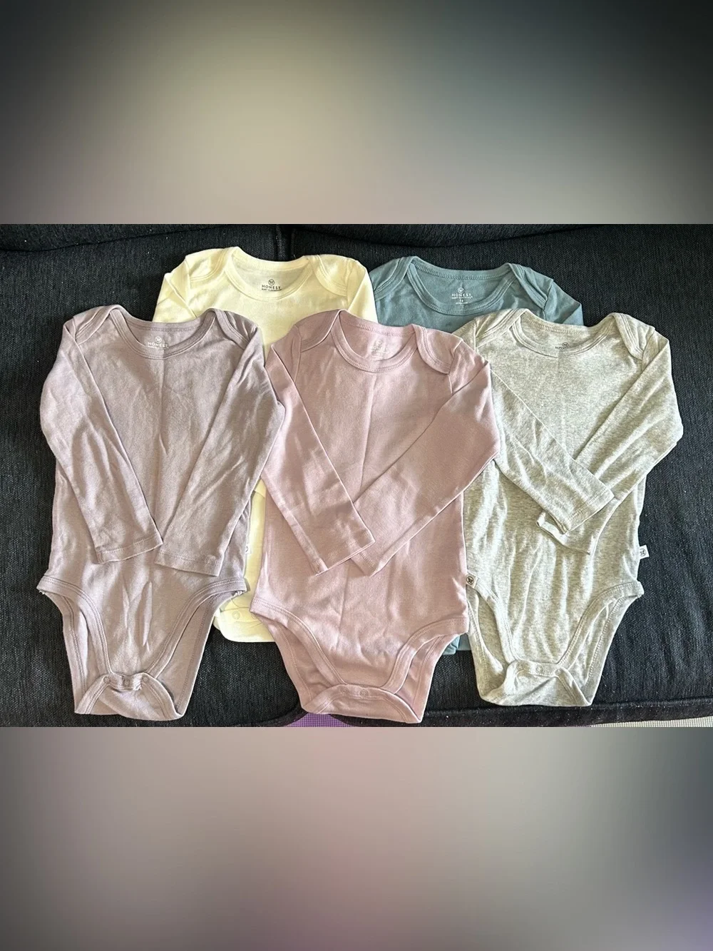 Honest Brand 5-Pack Long Sleeve Baby One-Piece Bodysuits